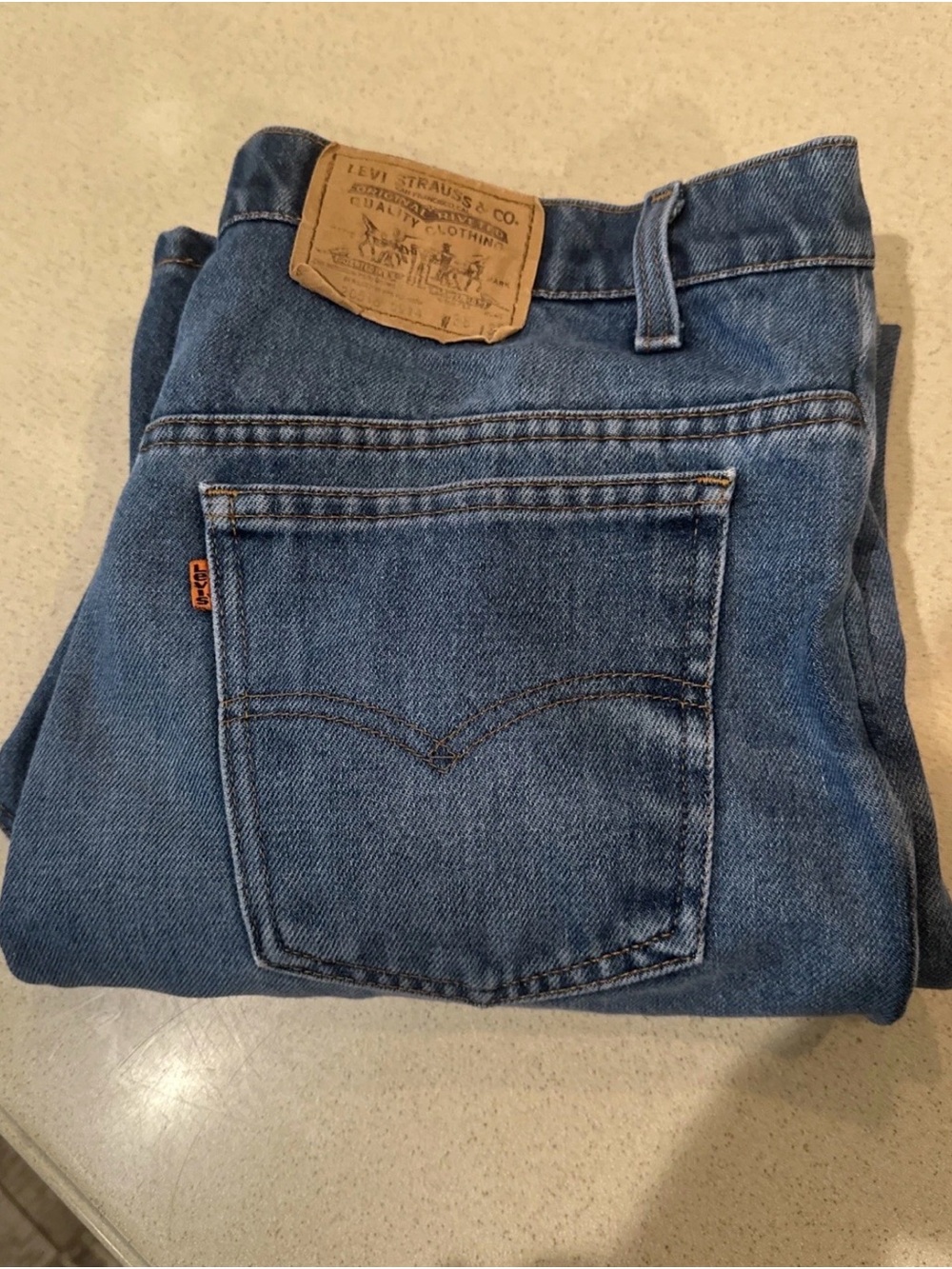 Levi's Men's Classic Blue Denim Jeans 38/30 Orange Tag Worn size 38/30